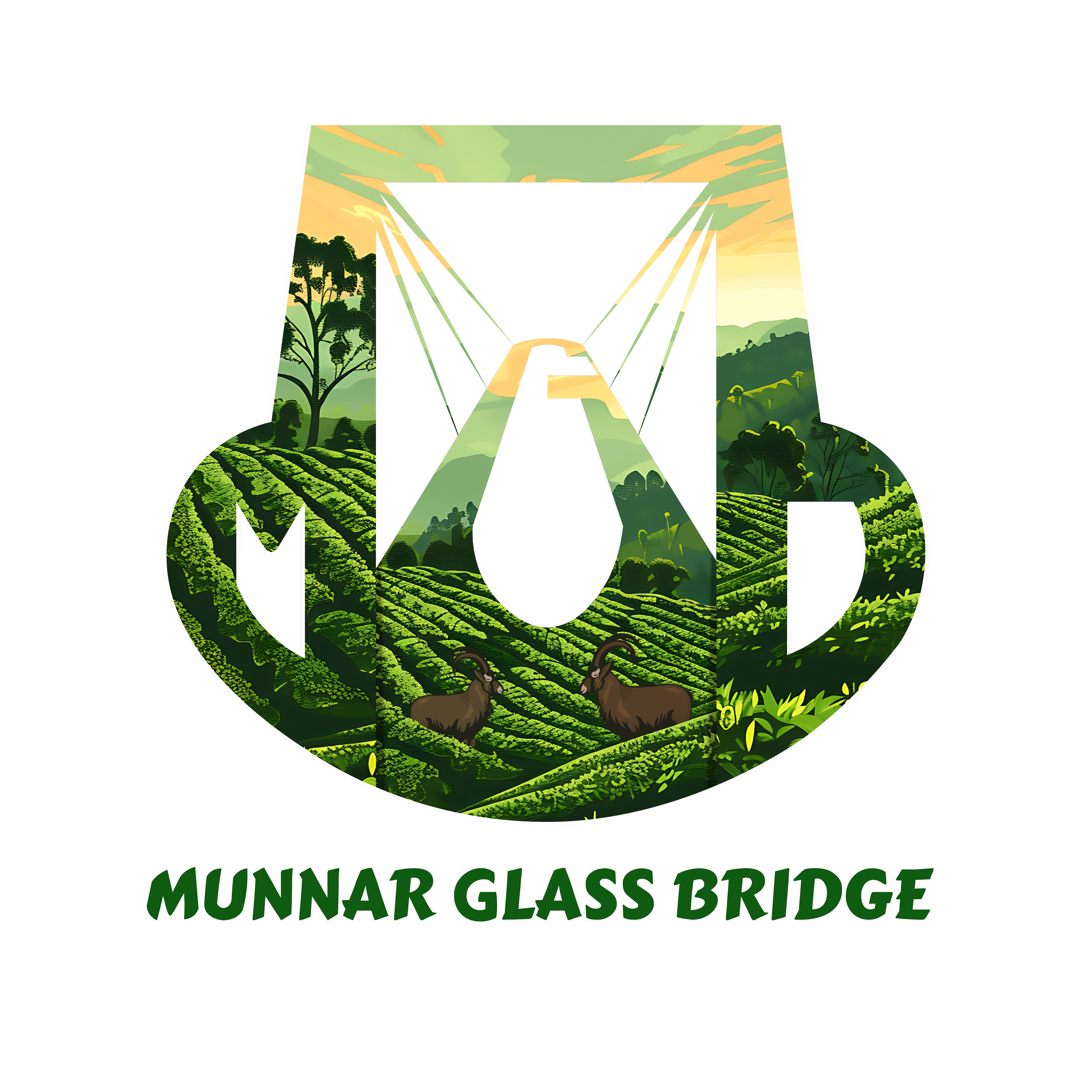 Munnar Glass Bridge Logo